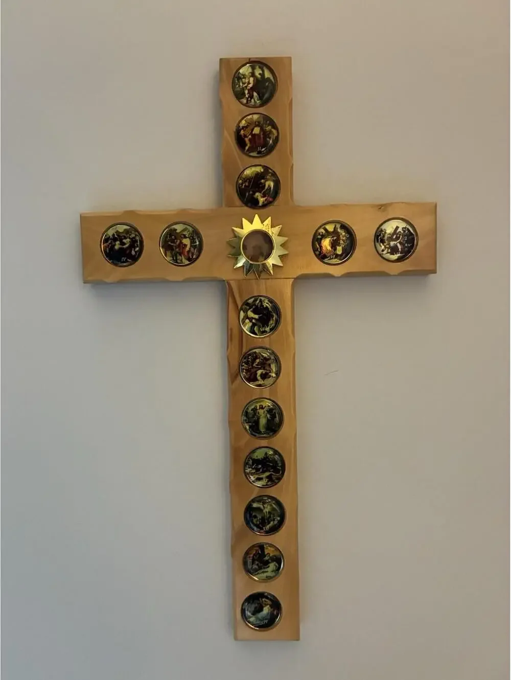crucifix cross olive wood